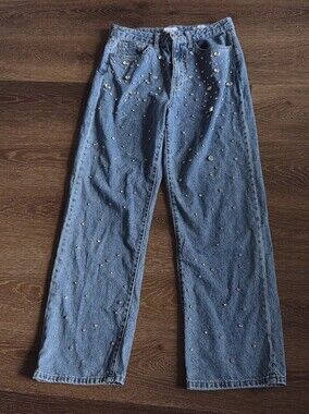 Forever 21 Rhinestone accent 90's Fit jeans size 28